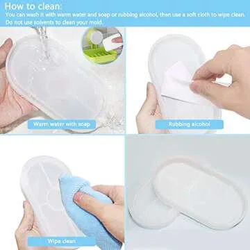 AFUNTA Oval Resin Tray Mold Set for Creative Crafts
