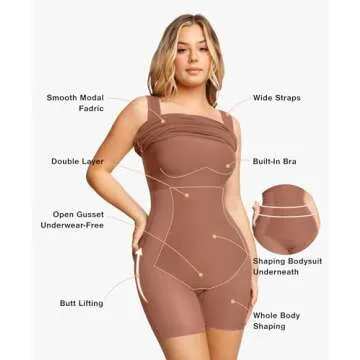 Popilush Mini Slit Shaper Dress for Women - Eco-Friendly Style