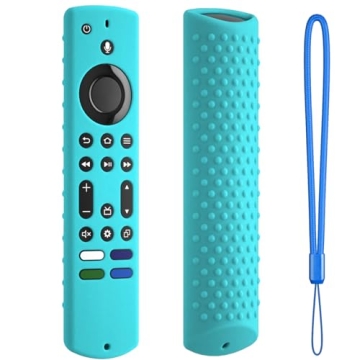 Premium Silicone Remote Cover for Fire TV Stick 4K Max & Toshiba/Insignia Remotes (Glow Mint)