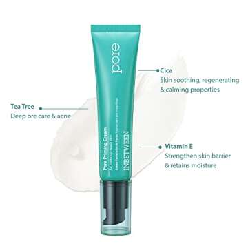 Blithe Inbetween Pore Priming Cream Matte Primer for Oily Skin Control, Calming Mugwort Cica & Green...