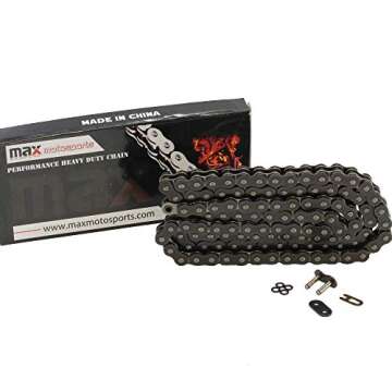 Max Motosports 525 Pitch 120 Links Black O-Ring Chain replacement for Honda VT600 VT600C Shadow VLX ...