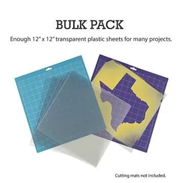 Samsill 50 Pack Craft Plastic Sheets for Stencils and Cards