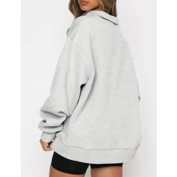 AUTOMET Womens Oversized Half Zip Pullover Hoodie