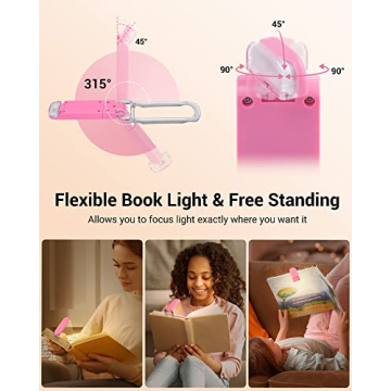 DEWENWILS USB Rechargeable Book Light with Blue Light Blocking