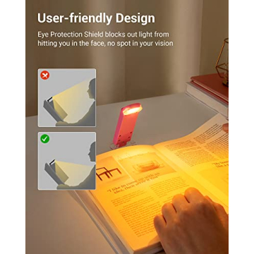 DEWENWILS USB Rechargeable Book Light with Blue Light Blocking