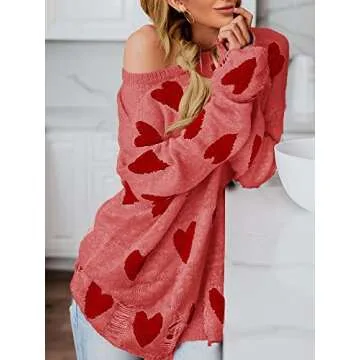 Trendy Chang Yun Heart Print Sweater for Chic Style