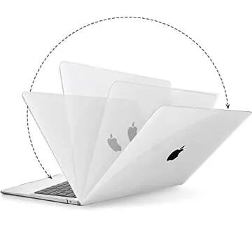 G JGOO Compatible with MacBook Air 13 Inch Case 2022 2021 2020 2019 2018 Release M1 A2337 A2179 A1932 Touch ID, Clear Plastic Hard Shell Case + 2 Keyboard Covers + Screen Protector