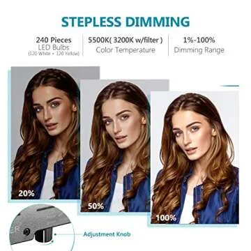 Neewer LED Ring Light 18-inch Outer Diameter with Top/Bottom Dual Hot Shoe, Mirror, Smartphone Holder, Light Stand, Soft Tube, Color Filter for Makeup Facial Beauty Portrait Video Shooting(US Plug)