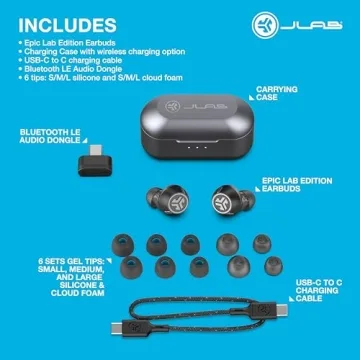 JLab Epic Lab Edition True Wireless Earbuds for All