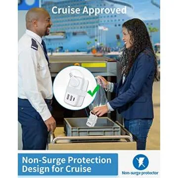 USB C Travel Power Strip, NTONPOWER Flat Plug Power Strip with 3ft Wrapped Around Extension Cord, 2 Outlets 3 USB Ports(1 USB-C) Cruise Ship Approved, Compact for Hotel, Travel Essentials Must Have