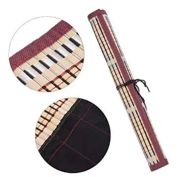 TOPINCN Portable Bamboo Painting Brush Holder Rollup Bag