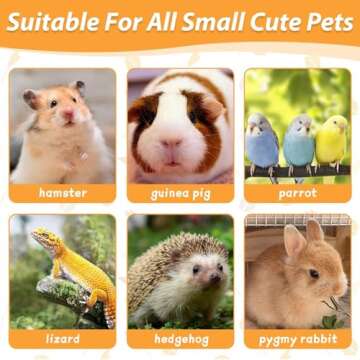 kathson Rabbit Hammock Swing 15.7 x 15.7 inch Rabbit Natural Seagrass Activity Zone Mat Guinea Pig Hammock Bunny Chew Toys for Small Animal Ferret Parakeet Bearded Dragon Chinchilla