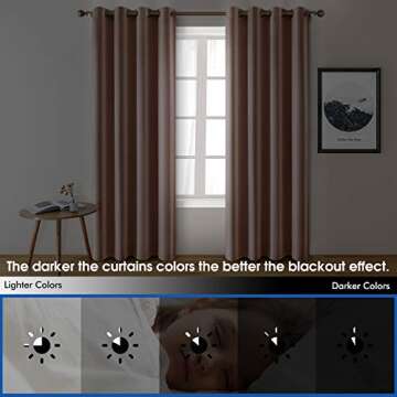 HOMEIDEAS 2 Panels Blush Pink Faux Silk Blackout Curtains, 52 X 108 Inch Room Darkening Satin Thermal Insulated Window Drapes for Bedroom, Indoor, Nursery