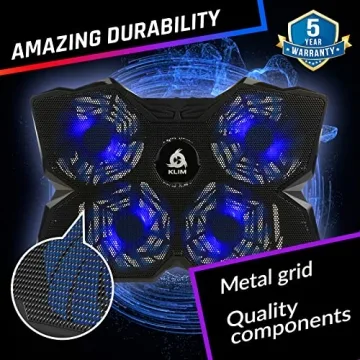 KLIM Wind Laptop Cooling Pad 4 Fans 1200 RPM USB Blue