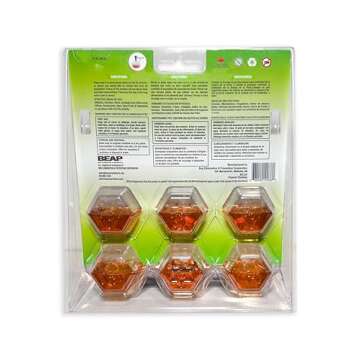 BEAPCO Premium Fruit Fly Traps for Indoors - 180 Days Supply - New and Improved Formula for Indoor Gnat Trap - Easy to use - Food Based Fly Trap Bait, Lure, Catcher, Fruit Flies, 6-Pack