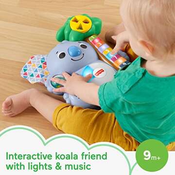 Fisher-Price Linkimals Counting Koala - UK English Edition, Animal-Themed Musical Learning Toy for B...
