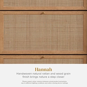 Hannah Shoe Cabinet Natural Rattan Storage Organizer