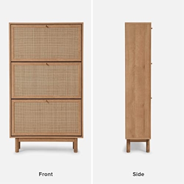 Hannah Shoe Cabinet Natural Rattan Storage Organizer