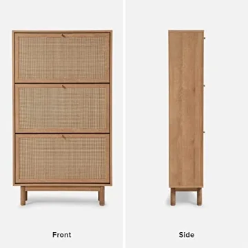 Hannah Shoe Cabinet Natural Rattan Storage Organizer