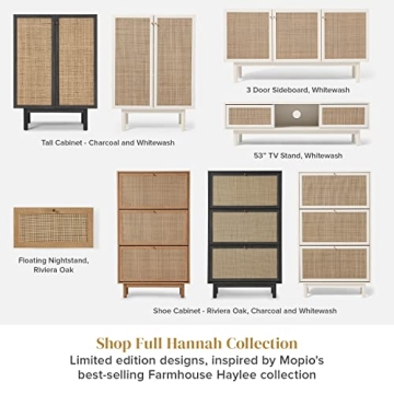 Hannah Shoe Cabinet Natural Rattan Storage Organizer