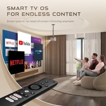 AURZEN BOOM 3 Smart 4K Projector with WiFi & Bluetooth