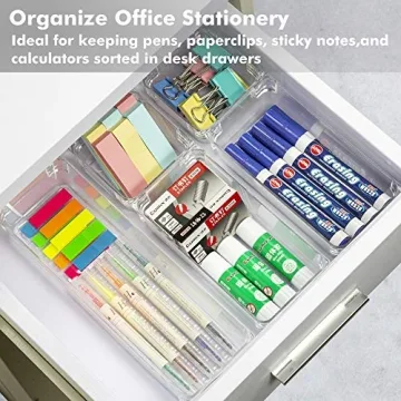 CHEFSTORY 23 PCS Clear Drawer Organizers Set for Home Organization