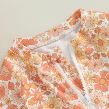 MERSARIPHY Baby Girl Swimsuit Rash Guard with Hat