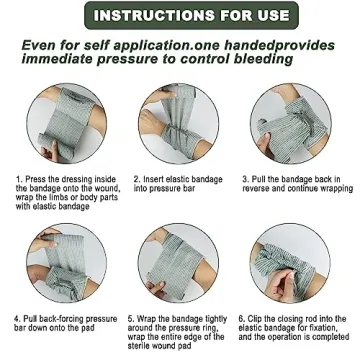 Upgrade Israeli Style Emergency Bandage 2-Pack for First Aid