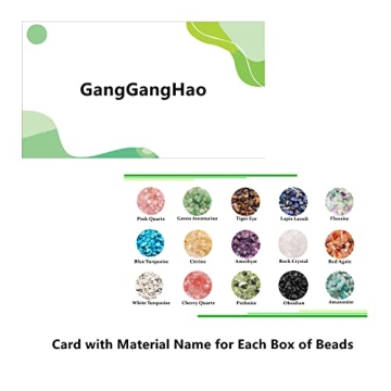 GangGangHao 1888 Pcs Natural Chip Stone Beads for Jewelry Making