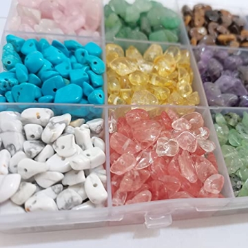 GangGangHao 1888 Pcs Natural Chip Stone Beads for Jewelry Making