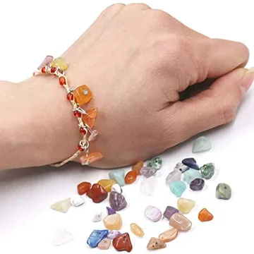 GangGangHao 1888 Pcs Natural Chip Stone Beads for Jewelry Making