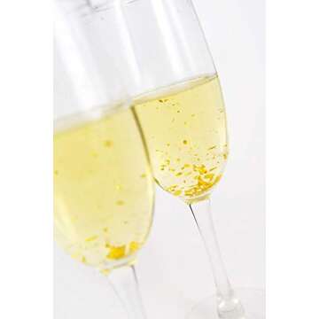 Barnabas Blattgold Edible Genuine Gold Leaf for Drinks - Edible Gold Flakes, Gold Flakes, Gold Flakes edible for food (Drinks) 2 pack