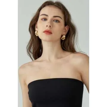 Chunky Gold Knot Dangle Earrings - Stylish & Hypoallergenic