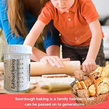 Full Proof Baking Sourdough Starter Jars - 2-Pc Glass Set