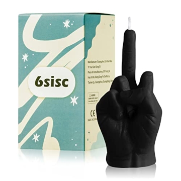 6sisc Middle Finger Candle Fun Home Decor Gift
