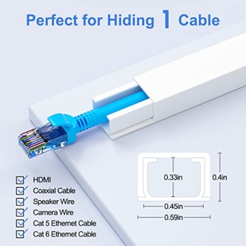 Yecaye Cord Hider - Cable Concealer for Home Office