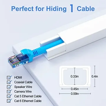 Yecaye Cord Hider - Cable Concealer for Home Office
