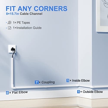 Yecaye Cord Hider - Cable Concealer for Home Office