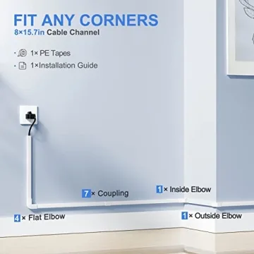 Yecaye Cord Hider - Cable Concealer for Home Office