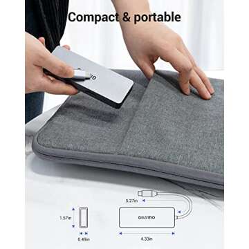USB C HUB Multiport Adapter GIISSMO 7-in-1 USB C Adapters with 4K HDMI, 100W PD and USB 3.0, 2 USB-A, SD/TF Card Reader, Compatible with MacBook Pro Air XPS HP XPS and More Type C Device
