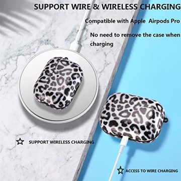 Olytop Stylish Leopard AirPods Pro Case with Keychain