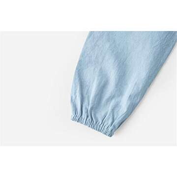 Mud Kingdom Little Girls Long Sleeve Shirt Peter Pan Collar Cute Bow Purple Size 7-8