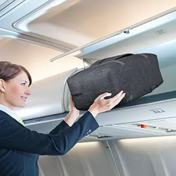 For Spirit Airlines Personal Item Bag 18x14x8 Travel Duffel Bag Underseat Foldable Carry-on Luggage for Women (B- Denim Grey)