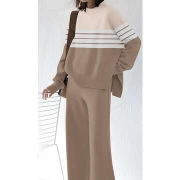 ETCYY Women’s Elegant Knitted Lounge Sets - Stylish Comfort