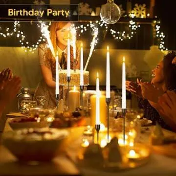 Elegant Black Candlestick Holder Set of 12 for All Occasions