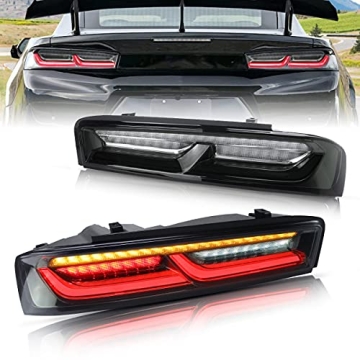 VLAND LED Tail Lights for Chevrolet Camaro 2016-2018 with Amber Turn Signal