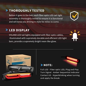 VLAND LED Tail Lights for 2016-2018 Chevy Camaro