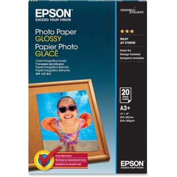 Epson Photo Paper Glossy, 13 x 19 Inches, 20 Sheets (S041143)