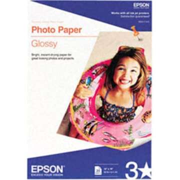Epson Glossy Photo Paper, 13x19, 20 Sheets, High Quality