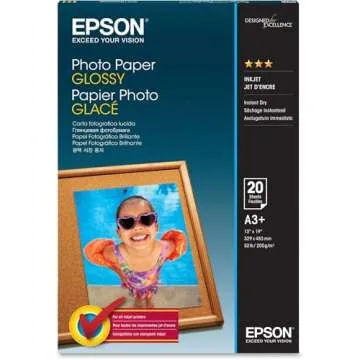 Epson Glossy Photo Paper, 13x19, 20 Sheets, High Quality